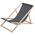 WOODOK Leżak plażowy, drewniany szary