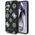 Guess 4G Printed Colored Peony Pattern MagSafe case for Samsung Galaxy S25 black