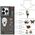 Pinit Pinit Dynamic + Tattoo Pin Case Σετ iPhone 14 6,1" μαύρο/μαύρο μοτίβο 2 13002131 5905359817451