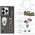 Σετ θήκης Pinit Pinit Dynamic + Pin Tattoo Pin iPhone 14 Pro Max 6,7" μαύρο/μαύρο μοτίβο 1 13002137 5905359817536