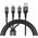 Kabel USB Dudao Kabel Dudao L3E 3 w 1 60W MicroUSB USB-C Lightning 1,2m - czarna