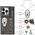 Σετ θήκης Pinit Pinit Dynamic + Καρφίτσα τατουάζ iPhone 14 Plus 6,7" μαύρο/μαύρο μοτίβο 3 13002128 5905359817499