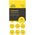 AVERY Avery 6943-2024 Ø 20 mm, 120 Etiketter, Gul Gul 152x70x3,5 mm (8stk) - (8 pce pr. blister emballage) 13802103 4004180000000