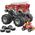 Mattel Hot Wheels Monster Trucks Mega - Pojazd do zbudowania 5-Alarm + łazik ATV Zestaw klocków HHD19