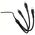 Kabel USB Denmen USB-A - USB-C + microUSB + Lightning 1 m Czarny (29360)