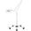 Activeshop Zestaw fotel 210 + lampa lupa led S5 + taboret 302