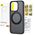 Case with stand + tempered glass IPHONE 14 PRO MAX Baseus SkyRing Magnetic black 6932172659288