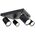 Lampa sufitowa Masterled Bardo lampa sufitowa (spot) 4-punktowa czarna/chrom