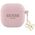 Guess GUA4LECG4P AirPods 4 cover          różowy/pink Silicone 4G Charm