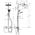 Shower system HANSGROHE CROMETTA E 240 1JET SHOWERPIPE: rain and hand shower, thermostat + gift