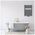 Towel dryer INVENA, 1200 x 540 mm, steel, graphite color.