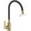 Sink mixer INVENA KSANTI PLUS, with 360deg rotating spout, polished gold color.