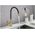 Sink mixer INVENA KSANTI PLUS, with 360deg rotating spout, polished gold color.