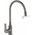 Sink mixer INVENA KSANTI PLUS, with 360deg swivel spout, matt grey.