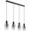 Hanging lamp GLOBO FLORENTINA, 4xE27, 40W, 230V, metal, black, 12.5x102x150cm
