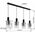 Hanging lamp GLOBO FLORENTINA, 4xE27, 40W, 230V, metal, black, 12.5x102x150cm