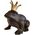 DECORAT FROG WITH CROWN 20.3X18X19.7CM