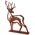 DECORATION DEER RUST 38X10X46.8CM