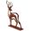 DECORATION DEER RUST 38X10X46.8CM