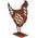 DECORATION CHICKEN RUST 25X10X28.8CM