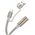 HOCO kabel USB A / Typ C do zapalniczka samochodowa UA38B 0,3 m złoty