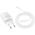 HOCO ładowarka sieciowa USB A + Typ C + kabel Typ C do Typ C PD QC3.0 3A 20W N61 biała