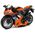 LeanToys Motocykl z Naciągiem 1:14 Pomarańczowy