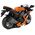 LeanToys Motocykl z Naciągiem 1:14 Pomarańczowy