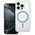 Drop Glue Colorful Ring Mag Cover kompatybilny z MagSafe pasuje do IPHONE 11 PRO MAX jasny niebieski