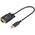 StarTech 1P1FFC-USB-SERIAL kabel równoległy Czarny 0,3 m USB Typu-A DB-9