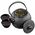 Cast iron teapot with filter MPLCo, with cups, black, 0.8 L