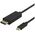 Deltaco USB-C - Καλώδιο DisplayPort Καλώδιο USB DELTACO 4K UHD, paauksuotos jungtys, 2m, juodas / USBC-DP200-K / R00140015 13026765 7333048053077