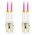 Lanberg Patchcord światłowodowy Lanberg MM LC/UPC-LC/UPC DUPLEX 3.0MM OM4 50/125 LSZH 0.5m fioletowy