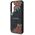 Guess Leather 4G Flowers Print Metal Classic Logo MagSafe Samsung Galaxy S25 case black