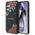 Guess Leather 4G Flowers Print Metal Classic Logo MagSafe Samsung Galaxy S25 case black