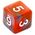 Rebel Komplet kości REBEL RPG - Dwukolorowe - Pomarańczowo-szare (106472)