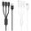 Kabel USB Hoco HOCO kabel 3w1 USB A do Lightning / Micro USB / Typ C 2A X74 1 m biały