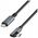 LogiLink CU0183 kabel USB USB 2.0 2 m USB C Czarny, Srebrny