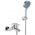 INVENA DOKOS shower system: rain and hand shower, stand, faucet