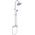 Shower system INVENA GRACJA, rain and hand shower, mixer, chrome finish.