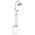 Shower system INVENA GRACJA, rain and hand shower, mixer, chrome finish.