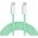 Kabel USB typu C - USB typu C 100 W 1 m zielony Kruger&amp|Matz Basic