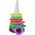 LeanToys Piramidka Żyrafa Układanka 13 Kółek Kolorowa 43cm x 18cm x 18cm