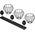 Lampa sufitowa Orno WAYA oprawa ścienno-sufitowa, moc max. 3x60W, E27, czarna, listwa