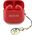 TWS Guess Glossy Effect Printed Classic Logo & Charm Red Headphones