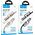 HOCO kabel All-in-one Typ C / Lightning do Typ C / LED Light PD 3A 60W U138 1,2 m szary