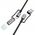 HOCO kabel All-in-one USB A / Typ C do Typ C / LED Light 3A 60W U138 1,2 m czarny