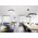 TRIO LED ceiling light Cardona 29W black 2300-4000K 2000lm conv IP20 O450x105mm