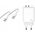 Ładowarka Jellico JELLICO ładowarka sieciowa EU19 GaN PD 40W 2xUSB-C Biały   Kabel 2x USB - C
