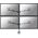 Neomounts Uchwyt biurkowy na 4 monitory 10" - 27" (FPMA-D935D4)